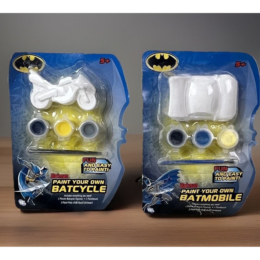Batman Batmobile Crafts Batcycle Plaster Painting Kit 2012 Paint It Yourself